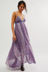 Beaded Floral Maxi Dress