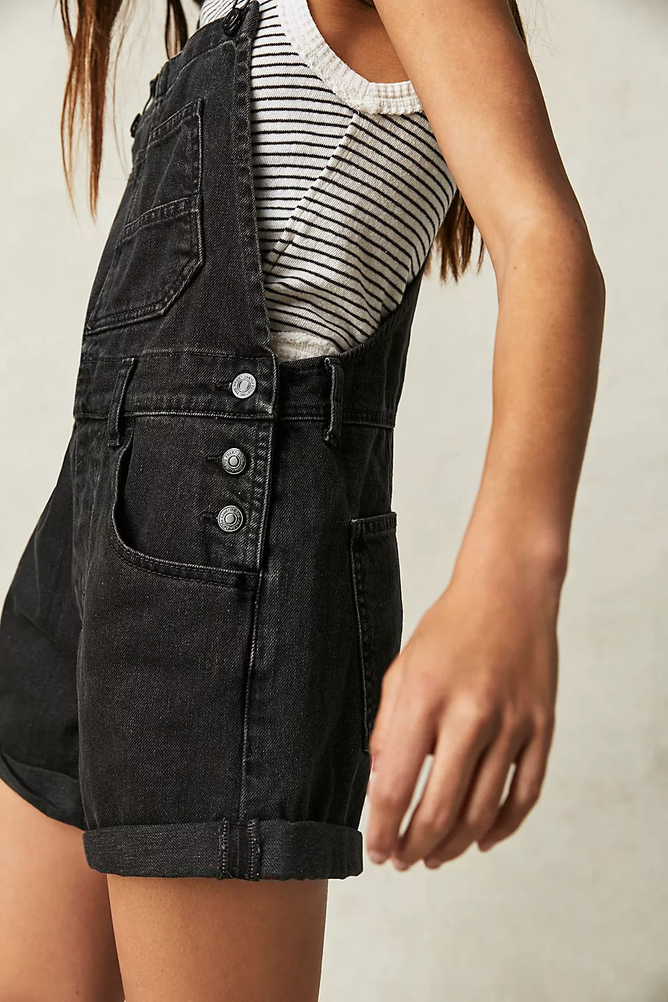 Chloe Denim Overall Shorts