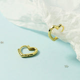 Minimalist Heart Hoop Earrings