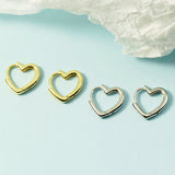 Minimalist Heart Hoop Earrings