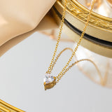 Golden Heart Pendant Necklace