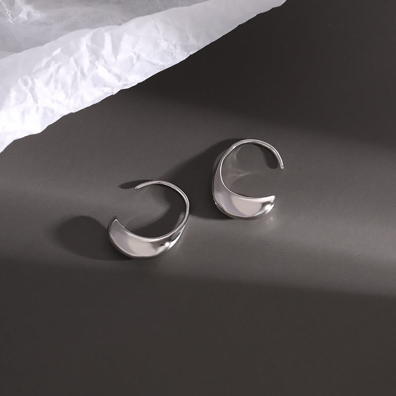 Crescent Hoop Earrings