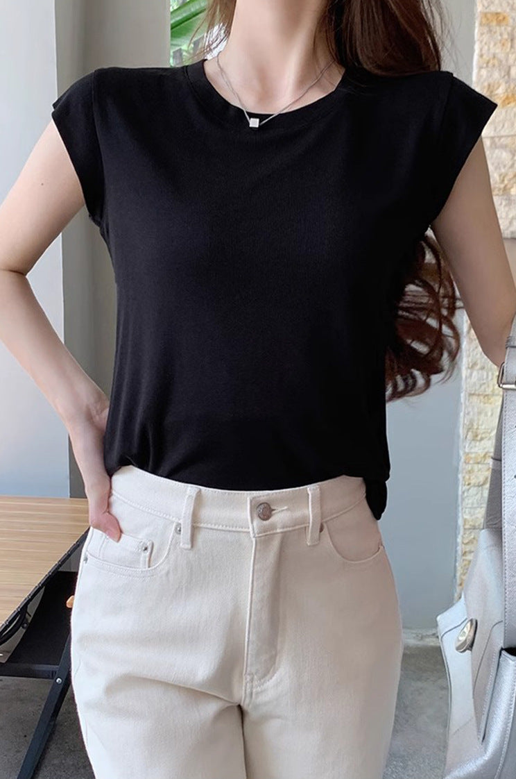 Casual Cap-Sleeve Top