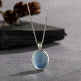 Blue Stone Pendant Necklace