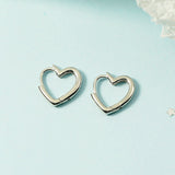 Minimalist Heart Hoop Earrings