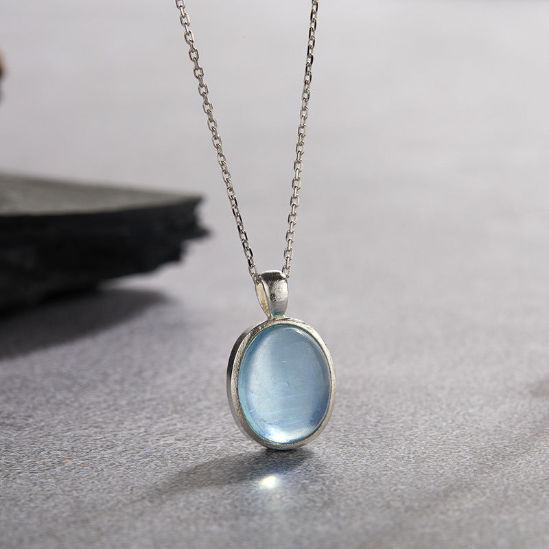 Blue Stone Pendant Necklace