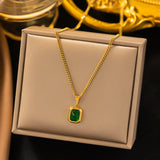 Emerald Pendant Necklace