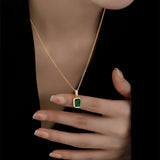 Emerald Pendant Necklace