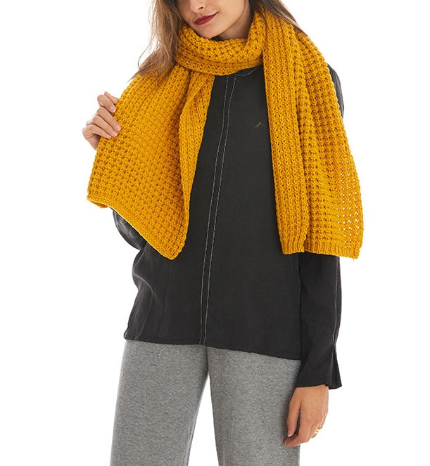 Stella Cozy Waffle-Knit Scarf