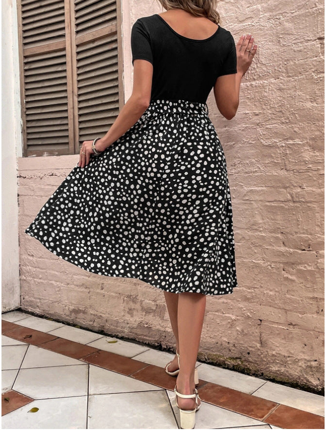 Polka Dot Wrap Skirt