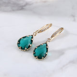 Elegant Emerald Teardrop Earrings