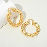 Braided Gold Hoop Earrings