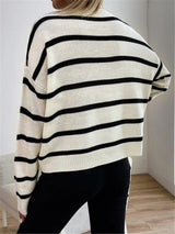 Laura Cozy Striped Knit Sweater