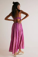 Beaded Floral Maxi Dress