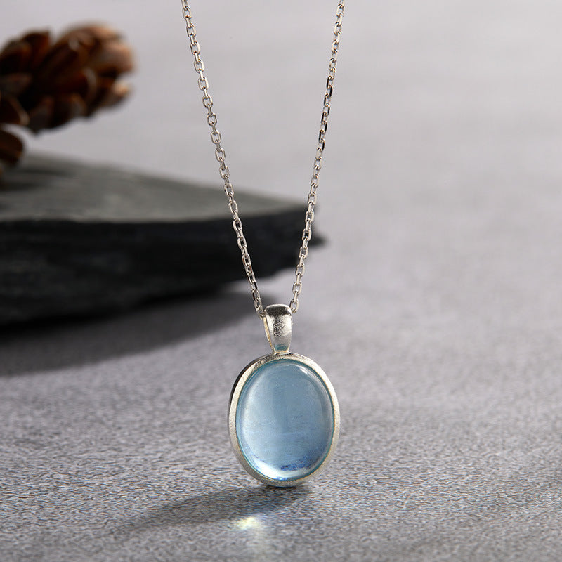 Blue Stone Pendant Necklace