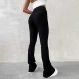 Sleek Ribbed Knit Pants