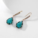 Elegant Emerald Teardrop Earrings