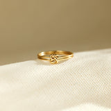 Double Gold Knot Ring