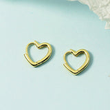 Minimalist Heart Hoop Earrings