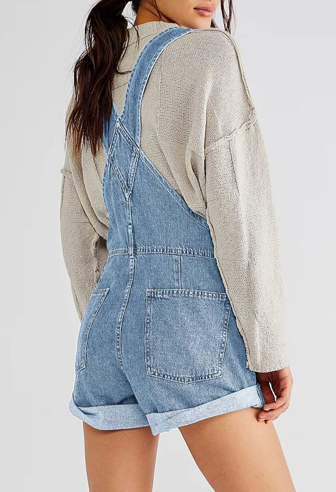 Chloe Denim Overall Shorts