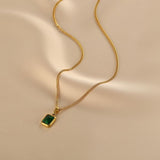 Emerald Pendant Necklace