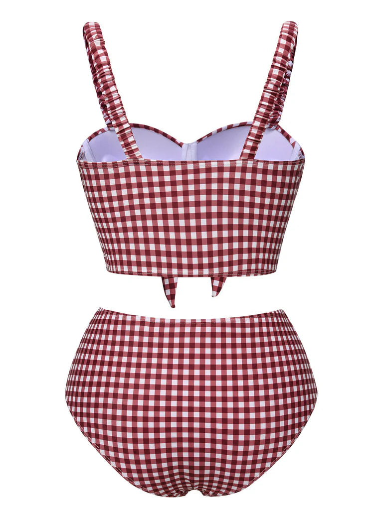 Retro Gingham Swim Set