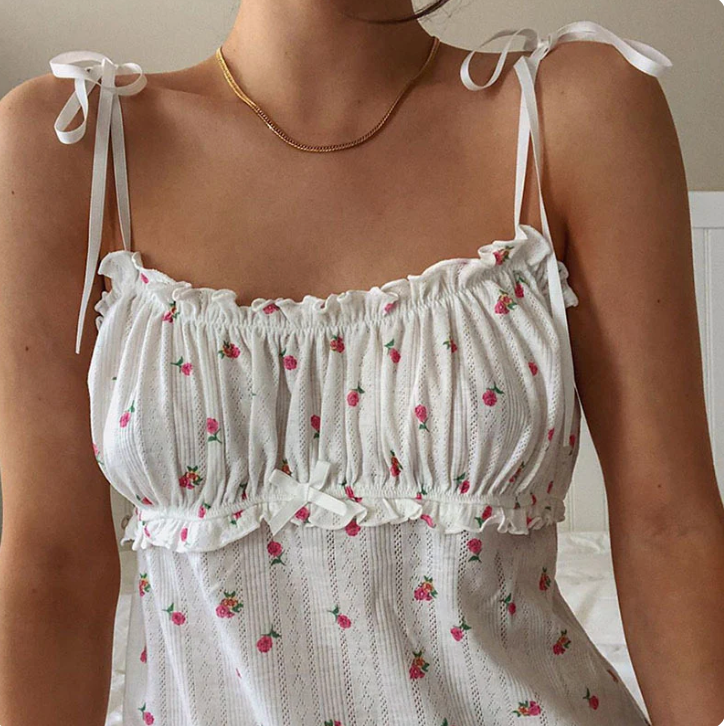 White Sleeveless Lace Strap Floral Dress