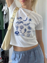 Lila Ocean Vibes Graphic Tee