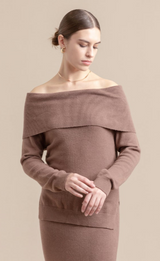 Nora Off-Shoulder Knit Sweater