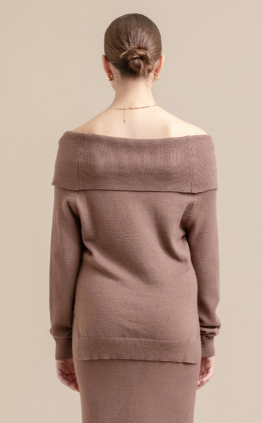 Nora Off-Shoulder Knit Sweater