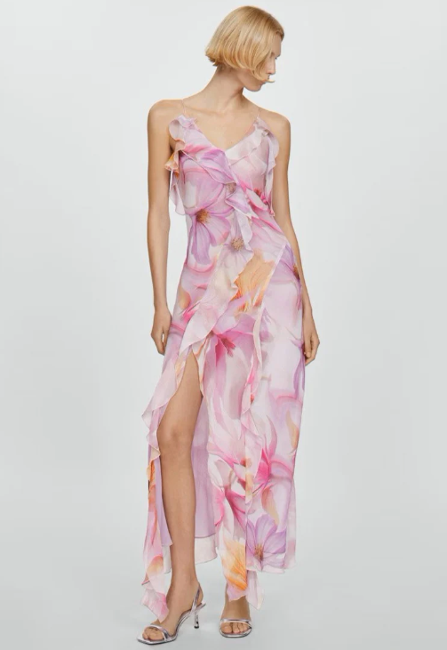 Grace Floral Ruffle Maxi Dress