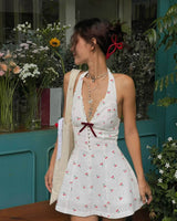 Cherry Halter Mini Dress