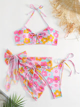 Floral Halter Bikini Set