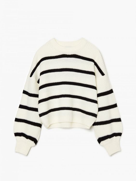 Laura Cozy Striped Knit Sweater