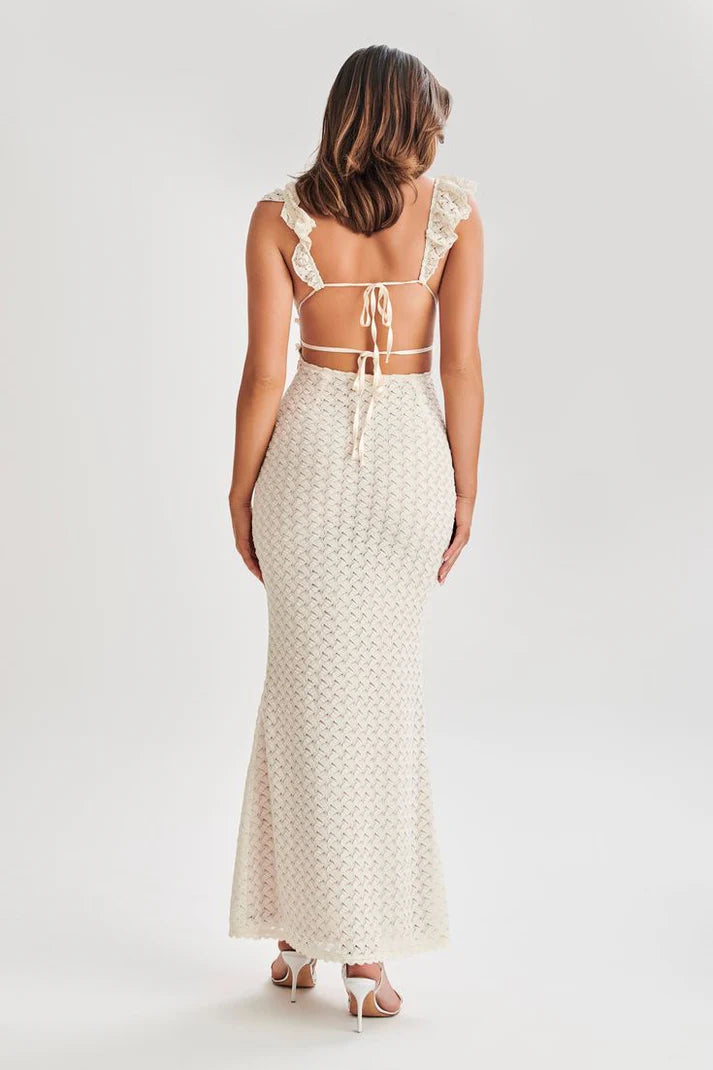 Ivory Lace Maxi Dress