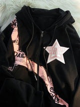 Chloe Star Graphic Zip Hoodie