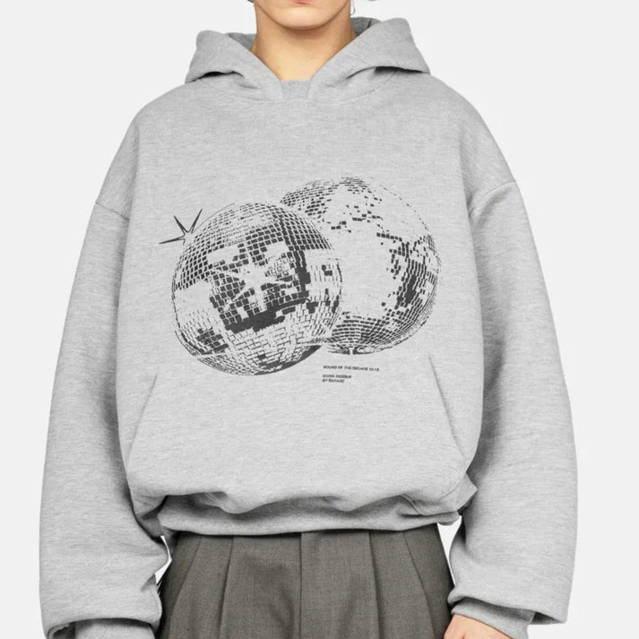 Disco Ball Graphic Hoodie