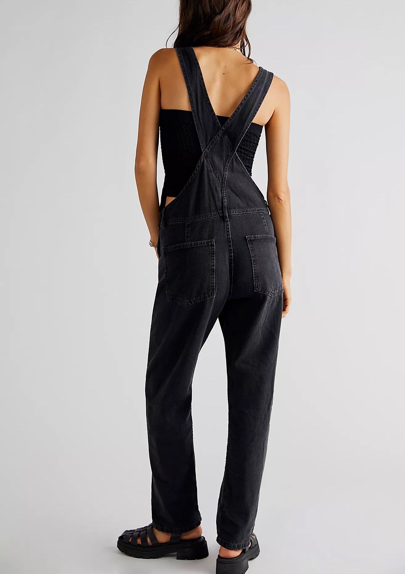 Nora Relaxed Denim Overalls