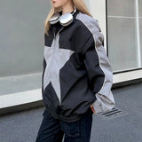 Emily Star Oversized Bomber Jacket