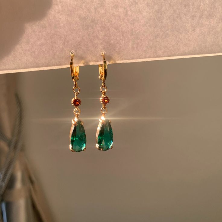 Elegant Teardrop Gem Earrings