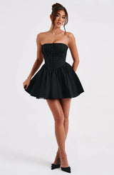 Lila Lace-Trim Corset Mini Dress