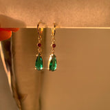 Elegant Teardrop Gem Earrings