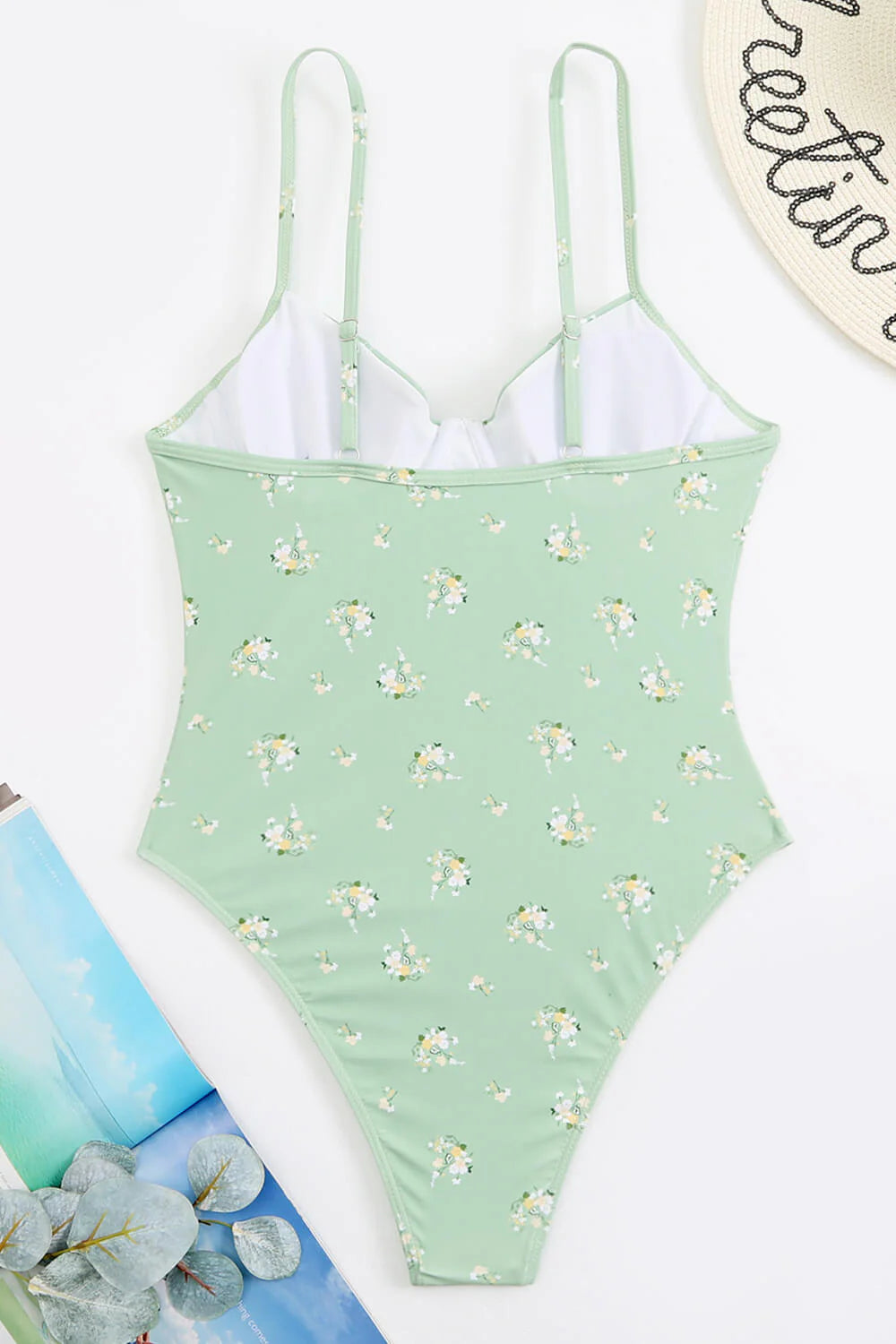 Olive Oasis Floral Swimsuit