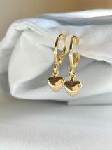 Elegant Heart Hoop Earrings