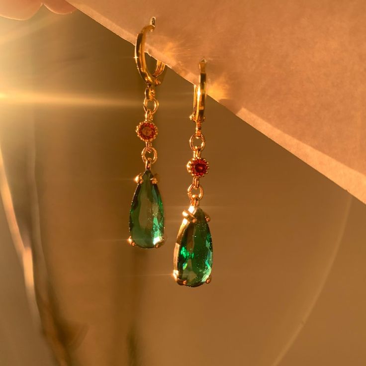 Elegant Teardrop Gem Earrings