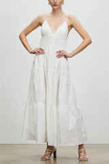 Field Trip Strap Maxi Dress - White