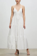 Field Trip Strap Maxi Dress - White