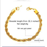 Golden Rope Chain Bracelet