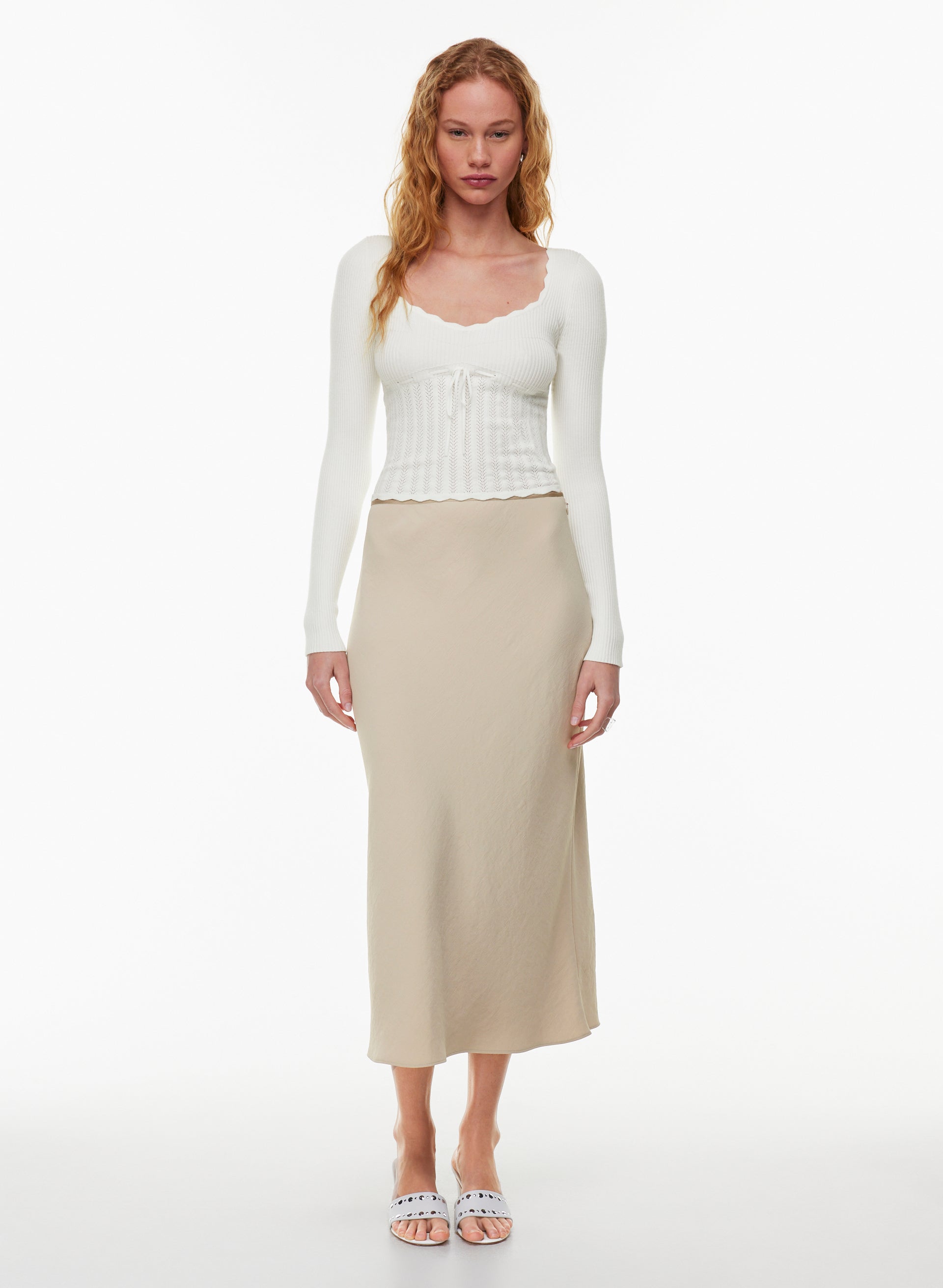 Hazel Scallop-Trim Knit Top